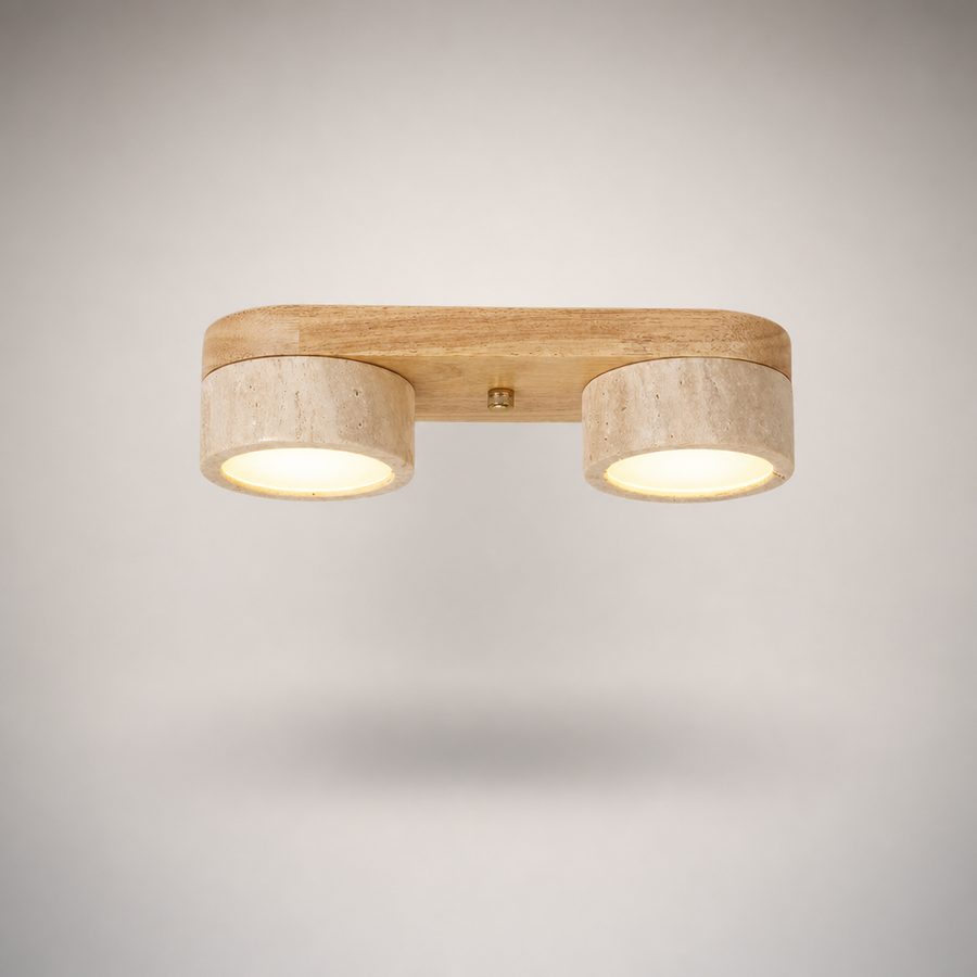 Chika Cylindres Bois Foncé Minimaliste Épuré