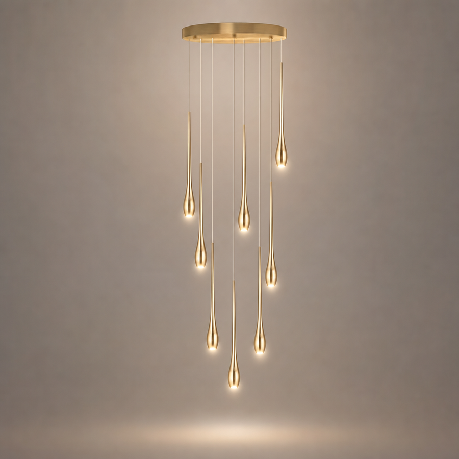 Aelia Gouttes Laiton Doré Minimaliste