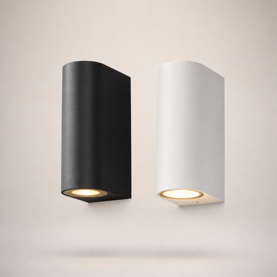 Thora Cylindre Aluminium Noir et Blanc Minimaliste B