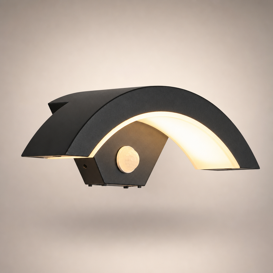 Niamh Arche Aluminium Noir Mat Minimaliste