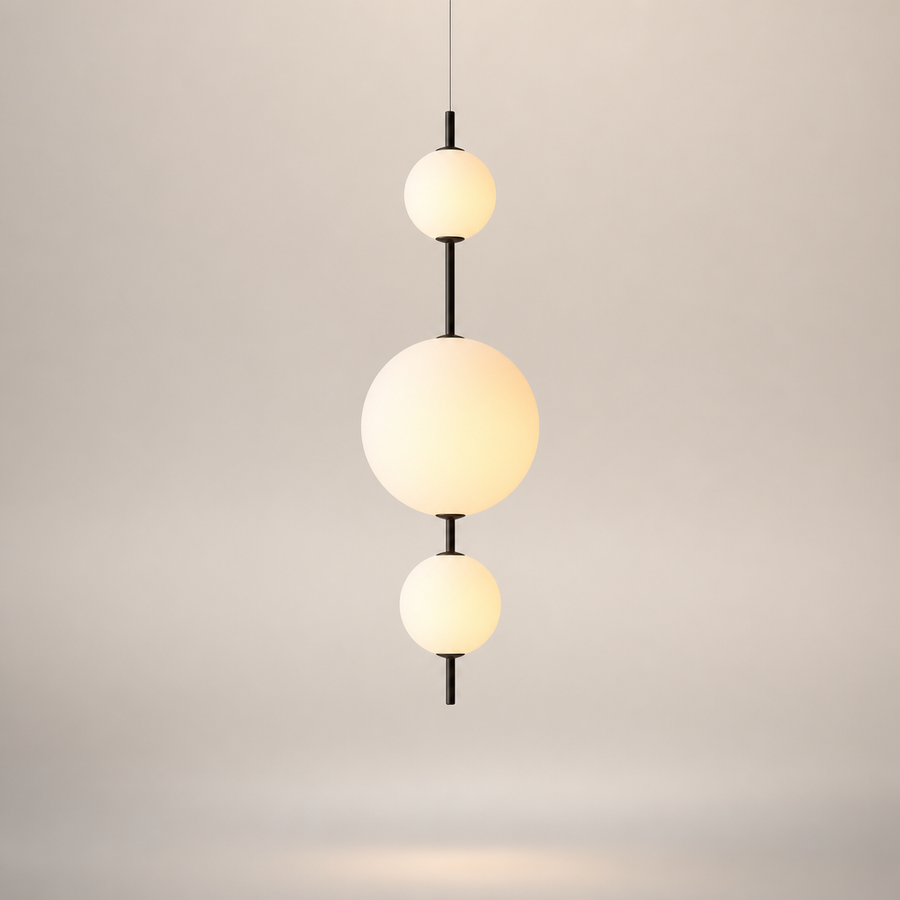 Léonore Sphères Métal Blanc Minimaliste
