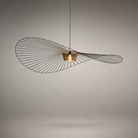 Suspension Spirale Acier Noir Mat Minimaliste Design - Cuisine Salon Salle à Manger — Volute