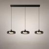 Safaa Anneau Verre Fumé Noir Minimaliste