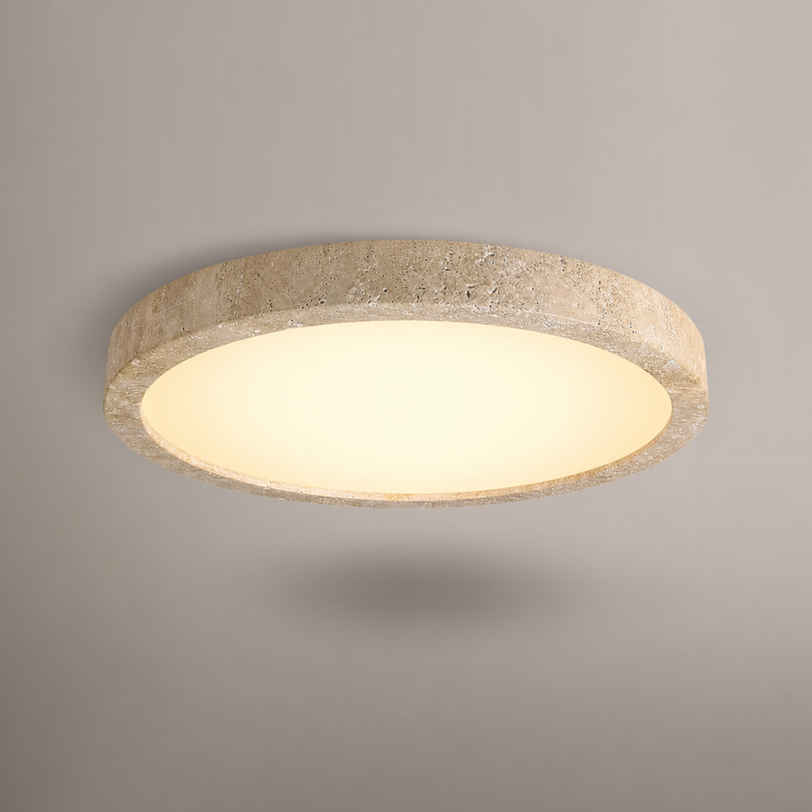 Rasha Anneau Pierre Beige Minimaliste