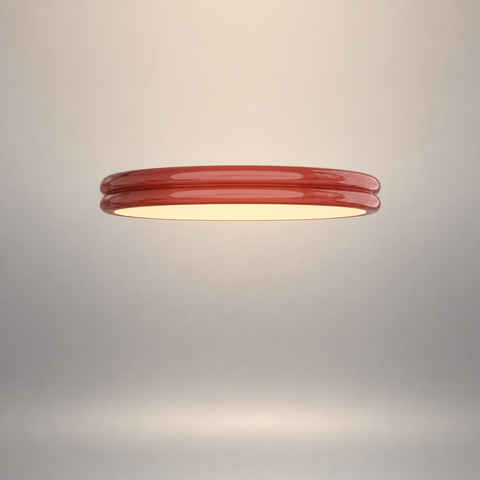 Plafonnier Anneau Céramique Crème Minimaliste Design Moderne - Salle de Bain Salon Chambre — Alcyone