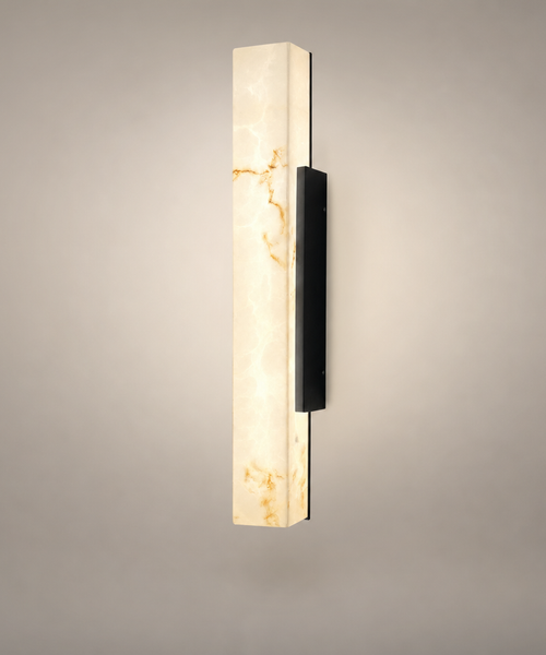 Cylindre Marbre Blanc et Noir Épuré — Moire