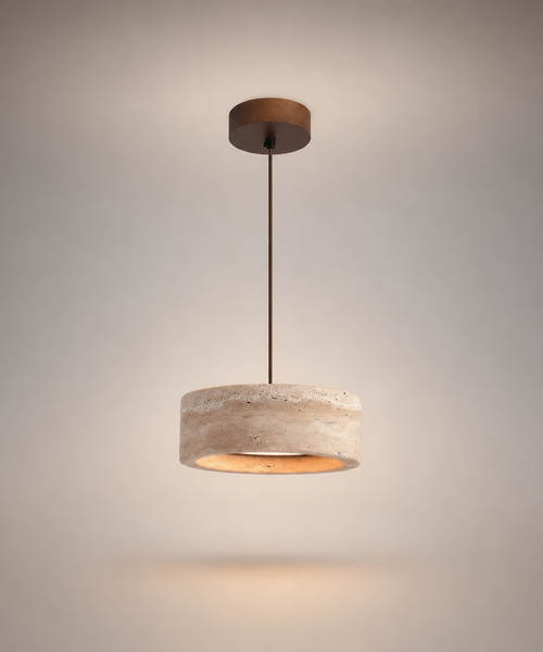 Suspension Anneau Pierre Naturelle Minimaliste Épuré Design - Cuisine Chambre Salon — Cornaline