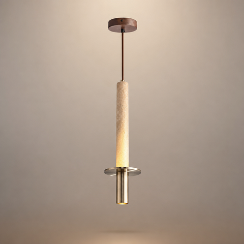 Suspension Cylindre Acier Noir Mat Minimaliste Design - Chambre Salon Cuisine — Vivace