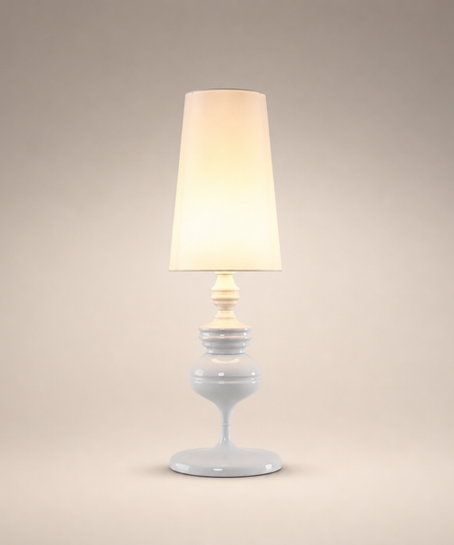 Lampe de Table Cylindre Métal Chromé et Verre Fumé - Chambre Bureau Salon — Golnesa