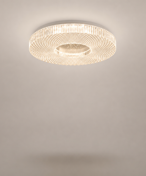 Plafonnier Anneau Cristal Transparent Minimaliste Design Moderne - Salon Salle à Manger Chambre — Palermo