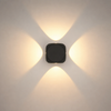 Ilaria Carré Aluminium Noir Mat Minimaliste