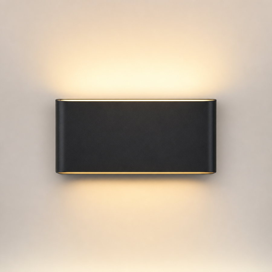 Lumis239 Rectangle Métal Noir Mat Minimaliste B