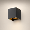 Haël Cube Métal Noir Minimaliste