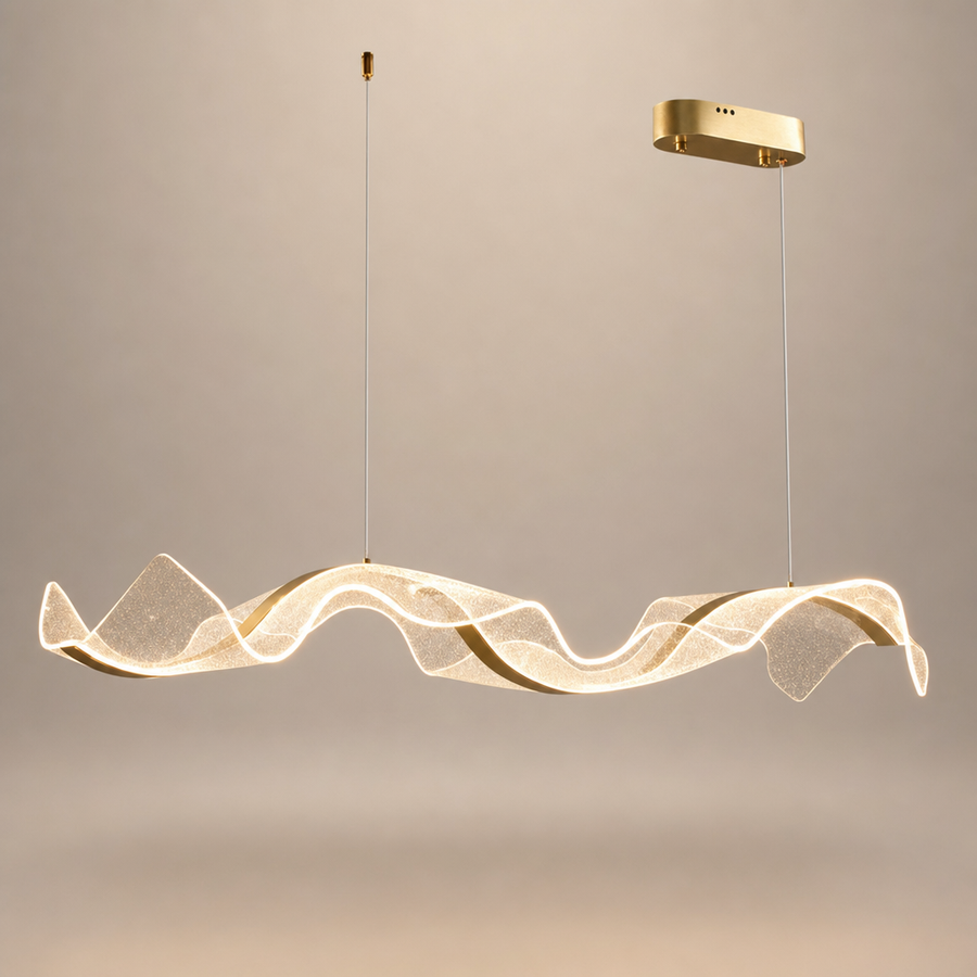 Arcs Vague Métal Doré Sculptural et Aérien