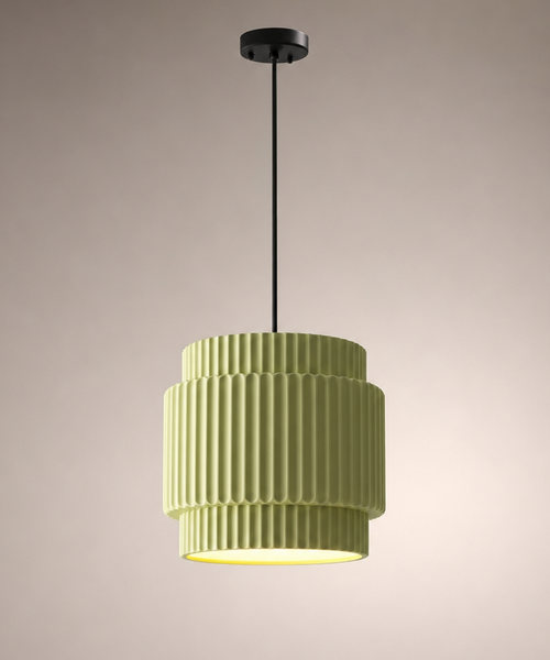 Suspension Cylindre Fil Métallique Blanc et Doré - Chambre Salon Cuisine — Stria