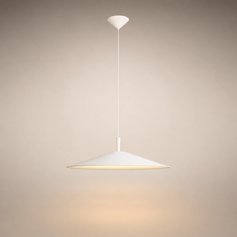 Paula Conique Métal Blanc Minimaliste