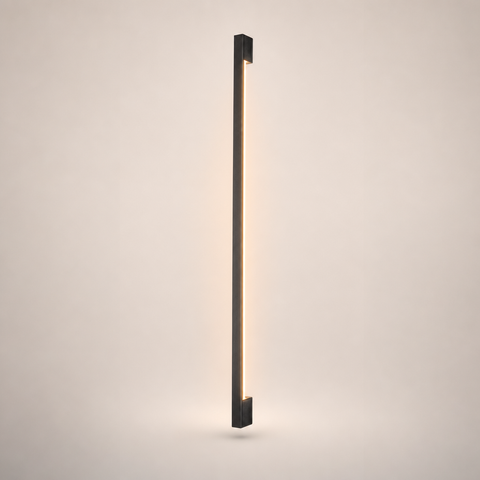 Applique Murale Cylindre Métal Noir Minimaliste Design Moderne Noire - Chambre Salle de Bain Salon — Lucha