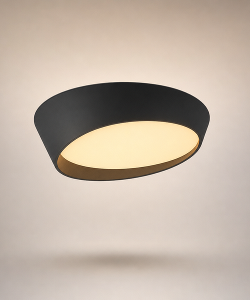 Plafonnier Cylindre Métal Gris Mat Minimaliste Design Moderne - Salle de Bain Salon Chambre — Hera