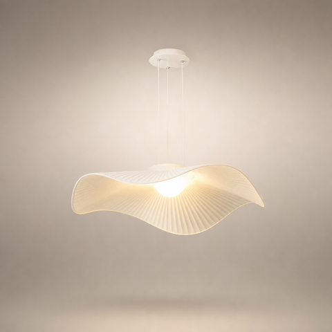 Suspension Vague Tissu Blanc Minimaliste Design - Chambre Salon Cuisine — Houle