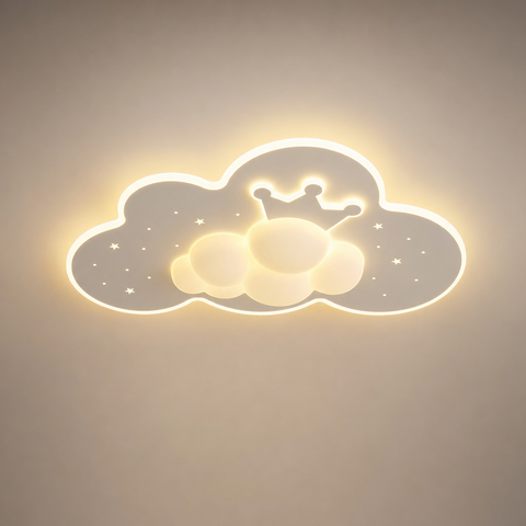 Hugues Nuage Acrylique Blanc Étoilé Enfantin