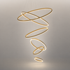Svea Spirale Anneaux Métal Doré Contemporain