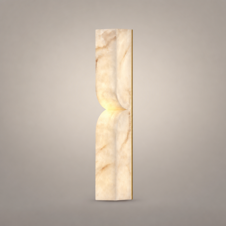 Applique Murale Cylindre Marbre Blanc Épuré Design Moderne - Chambre Salle de Bain Salon — Fuste