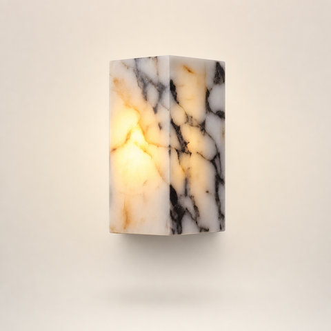 Cosimo Cube Marbre Blanc Nuageux