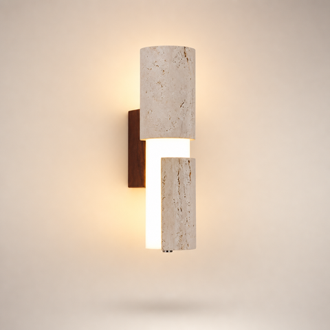 Greco Cylindre Pierre Blanche Minimaliste
