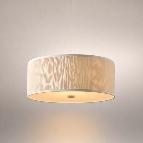 Alessandro Cylindre Tissu Blanc Minimaliste