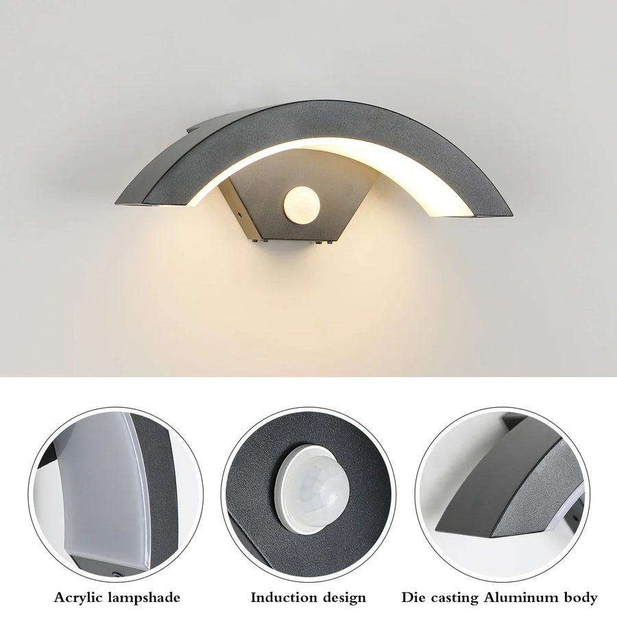 Niamh Arche Aluminium Noir Mat Minimaliste