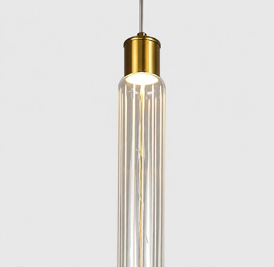 Suspension Cylindre Tissu Noir et Blanc Graphique - Chambre Salon Cuisine — Algol