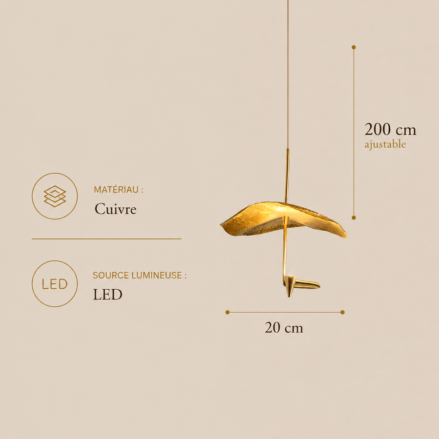 Suspension Anneau Verre Opalin et Ambre Doux - Chambre Salon Cuisine — Regulus