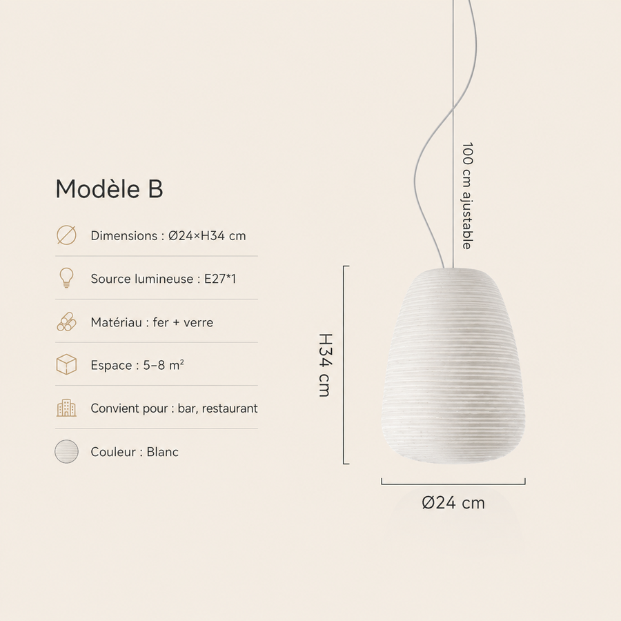Suspension Abat-Jour Acier Noir Mat Industriel - Cuisine Salon Bureau — Coiffe