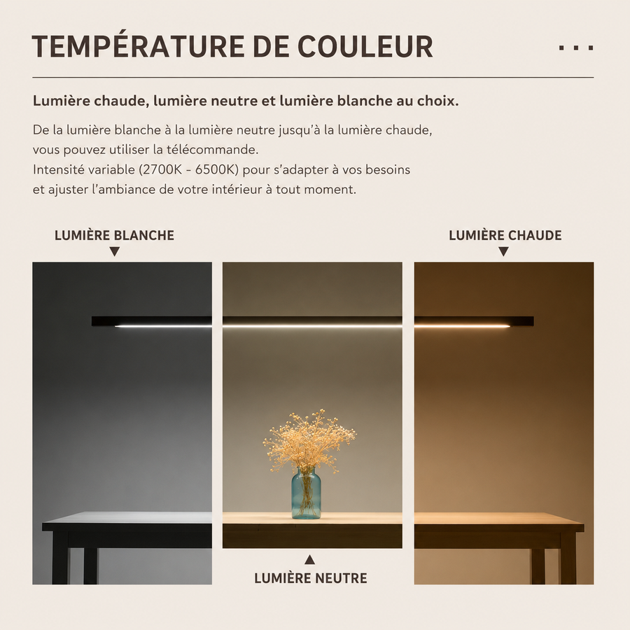 Suspension Barre Bois Naturel Minimaliste Design - Cuisine Chambre Salon — Linéo