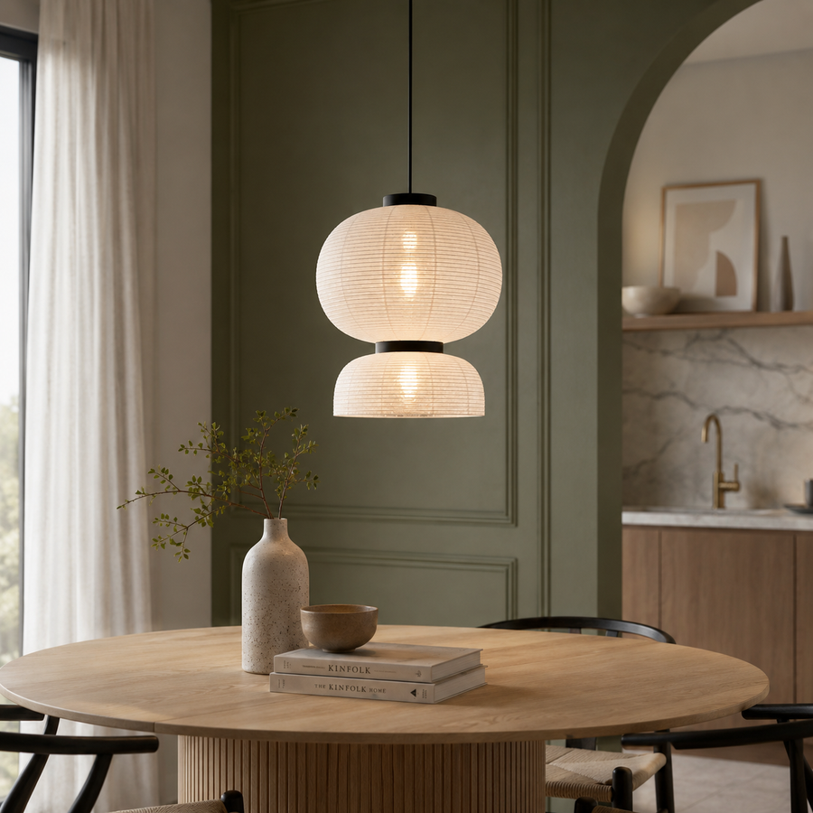 Suspension Globe Papier Blanc Minimaliste Nordique Design Boule - Chambre Salon Cuisine — Ravenna