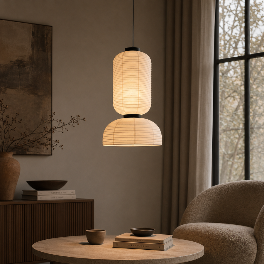 Suspension Globe Papier Blanc Minimaliste Nordique Design Boule - Chambre Salon Cuisine — Ravenna