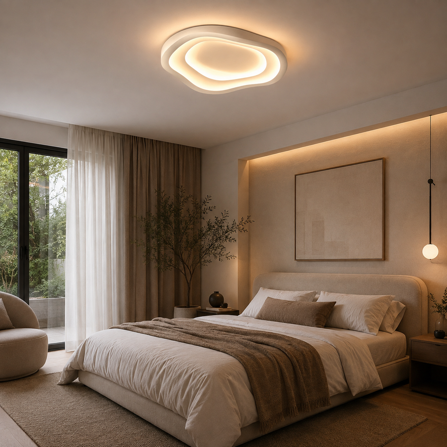 Plafonnier Cylindre Céramique Blanche Minimaliste Design Moderne - Salle de Bain Salon Chambre — Saki