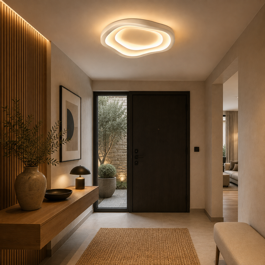 Plafonnier Cylindre Céramique Blanche Minimaliste Design Moderne - Salle de Bain Salon Chambre — Saki