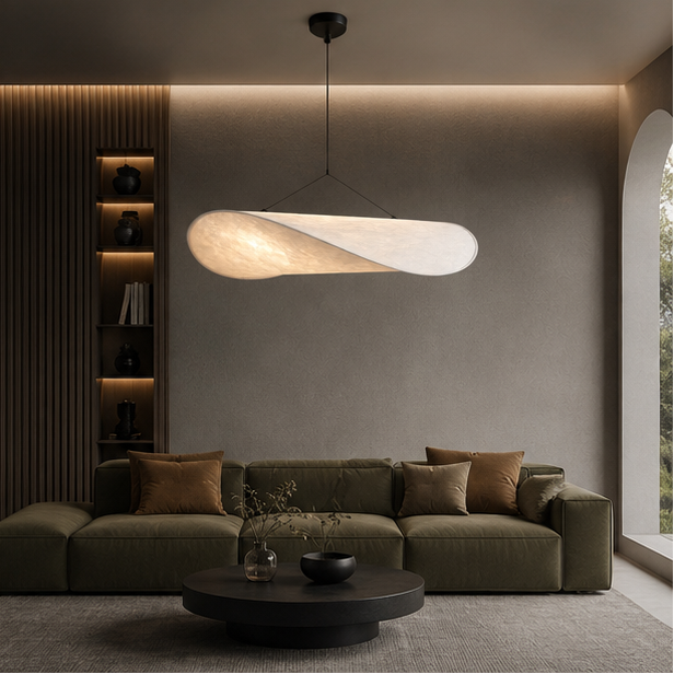 Suspension Nuage Tissu Blanc Minimaliste Design - Chambre Salon Cuisine — Sela