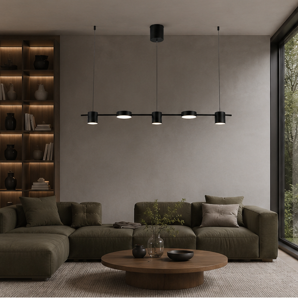 Suspension Laiton Doré Cylindres Multiples Minimaliste Design - Chambre Salon Cuisine — Chiyo