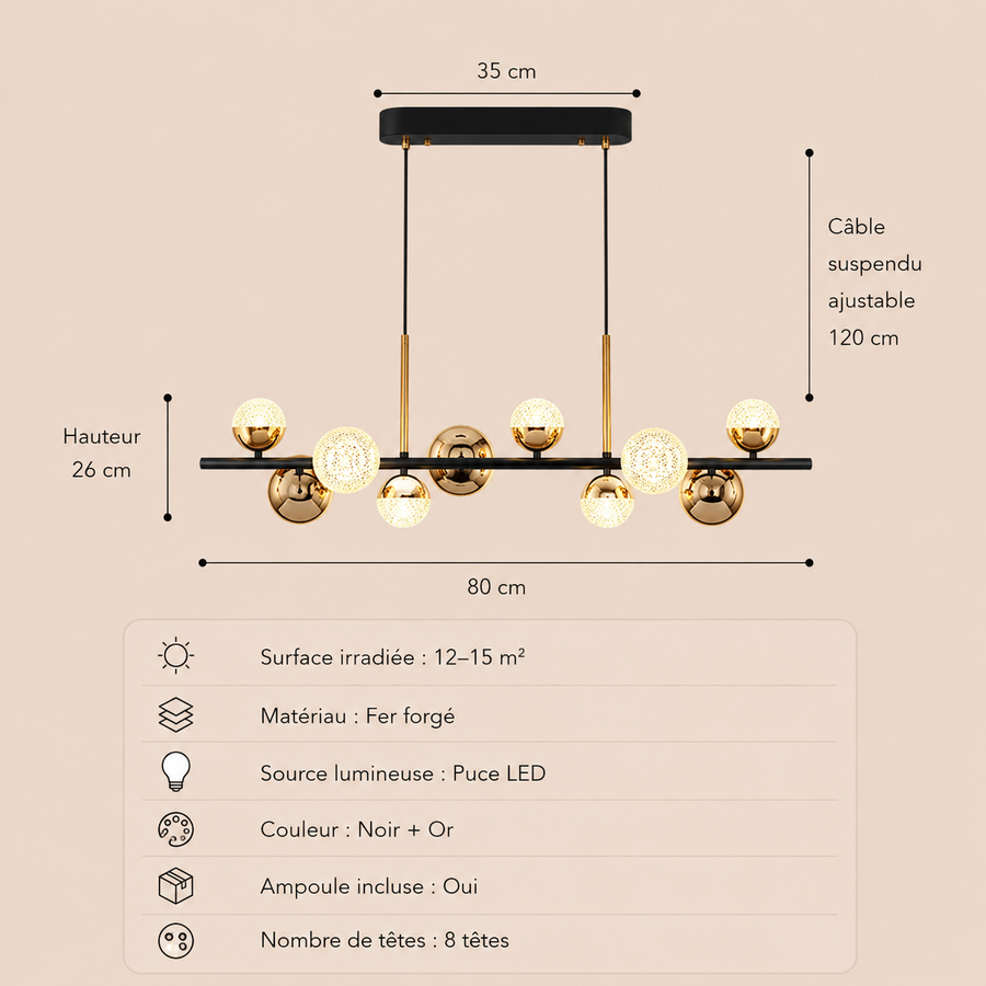Lustre Suspension Spirale Métal Noir et Blanc Minimaliste Design - Salon Salle à Manger — Spiro