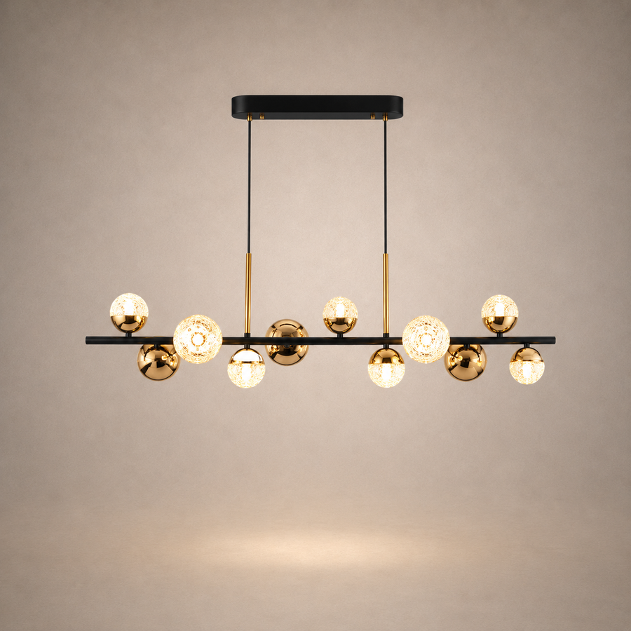 Lustre Suspension Spirale Métal Noir et Blanc Minimaliste Design - Salon Salle à Manger — Spiro