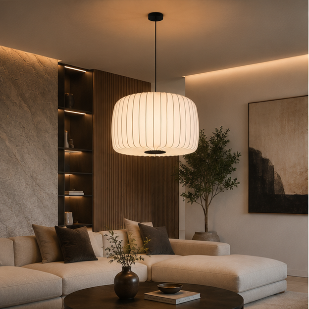 Suspension Roches Sculptées Pierre Naturelle Épurée Design - Cuisine Chambre Salon — Lumio