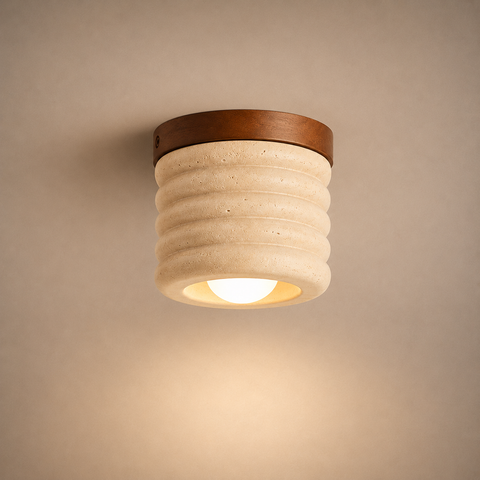 Plafonnier Saucière Pierre Globe Boule - Salle de Bain Salon Chambre — Capresca