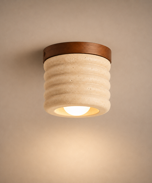 Plafonnier Saucière Pierre Globe Boule - Salle de Bain Salon Chambre — Capresca