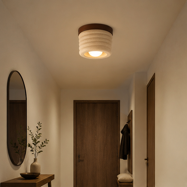 Plafonnier Saucière Pierre Globe Boule - Salle de Bain Salon Chambre — Capresca