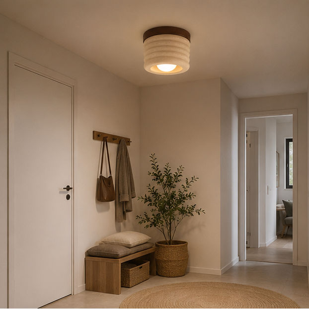 Plafonnier Saucière Pierre Globe Boule - Salle de Bain Salon Chambre — Capresca