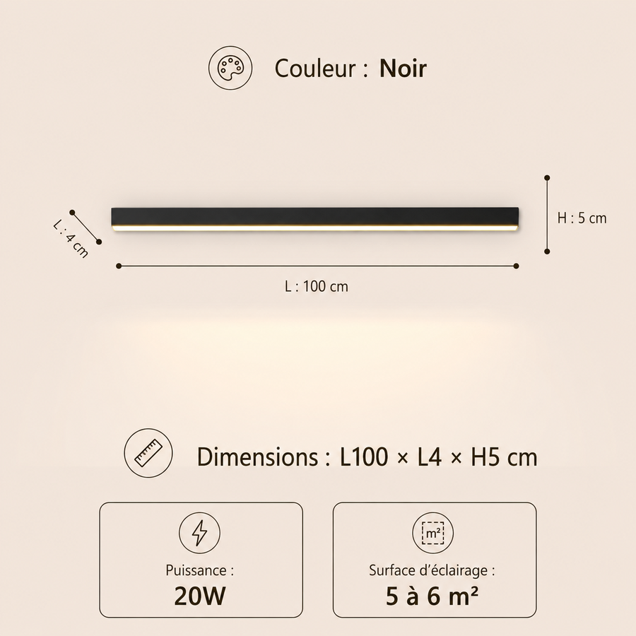 Plafonnier Cylindre Métal Noir Minimaliste Design Moderne - Salle de Bain Salon Chambre — Arundo
