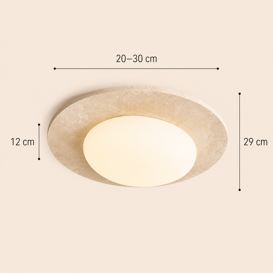 Plafonnier Ovale Verre Opalin Blanc Épuré Design Moderne - Salle de Bain Salon Chambre — Aristide