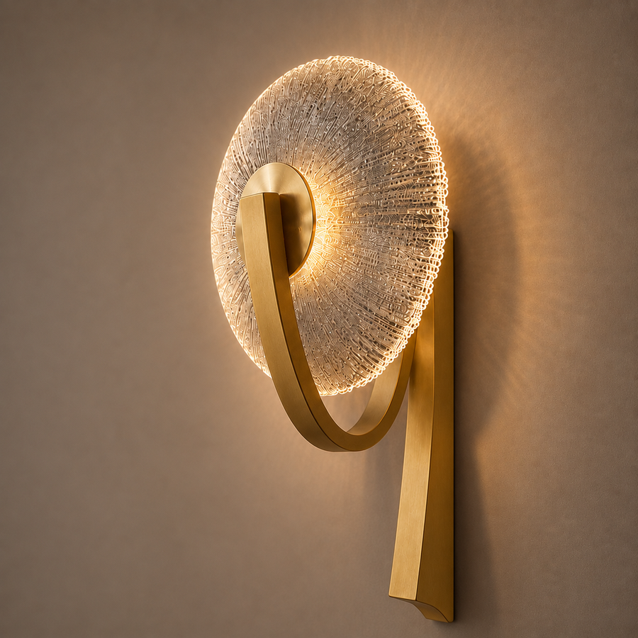 Applique Murale Anneau Verre Opalin Minimaliste Design Moderne Ronde - Chambre Salle de Bain Salon — Arcus